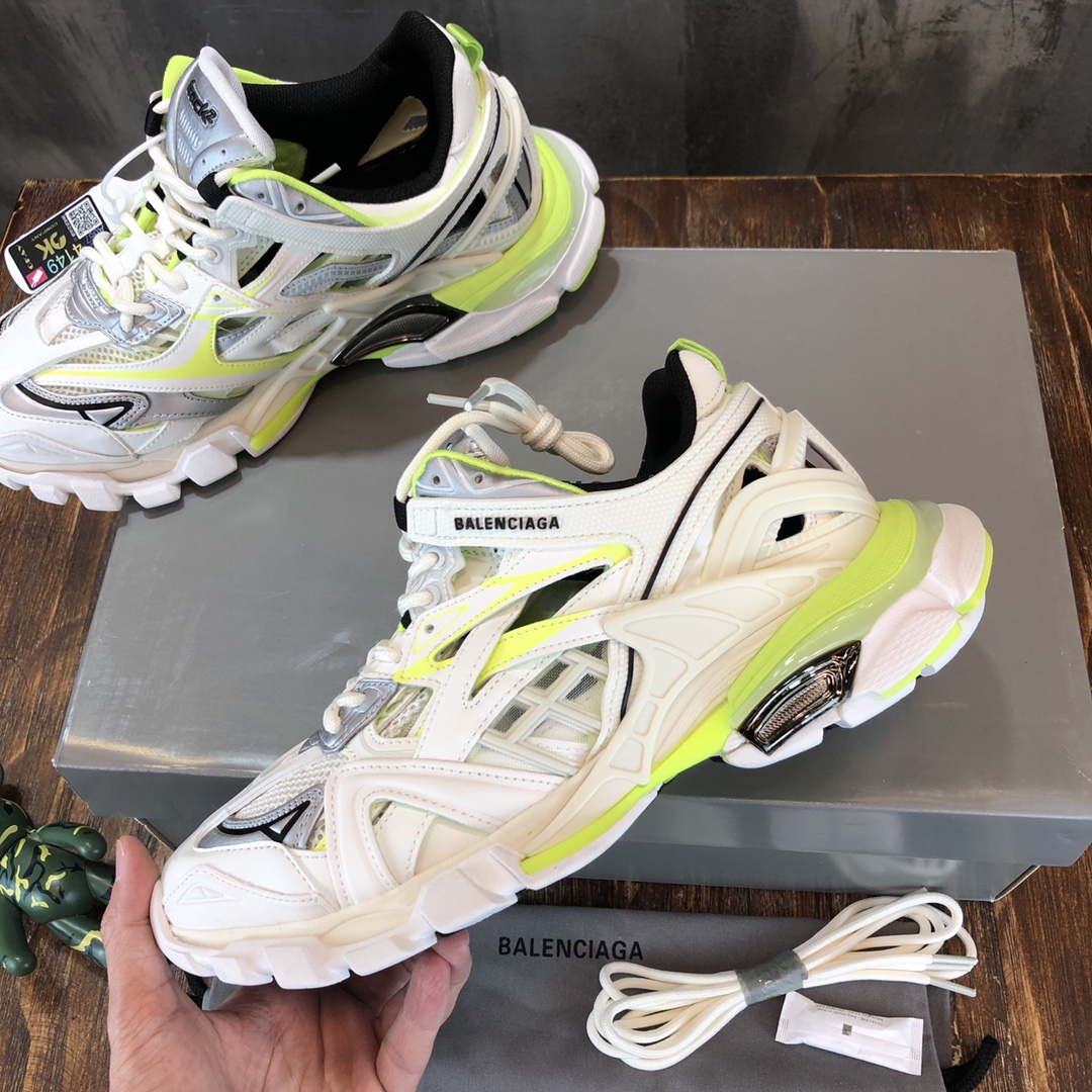 BALENCIAGA Track Trainer LED Sneakers in White