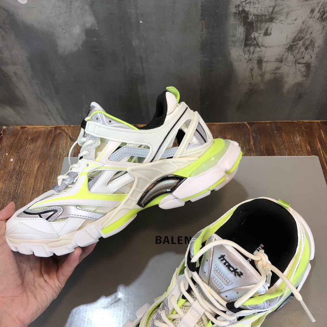 BALENCIAGA Track Trainer LED Sneakers in White