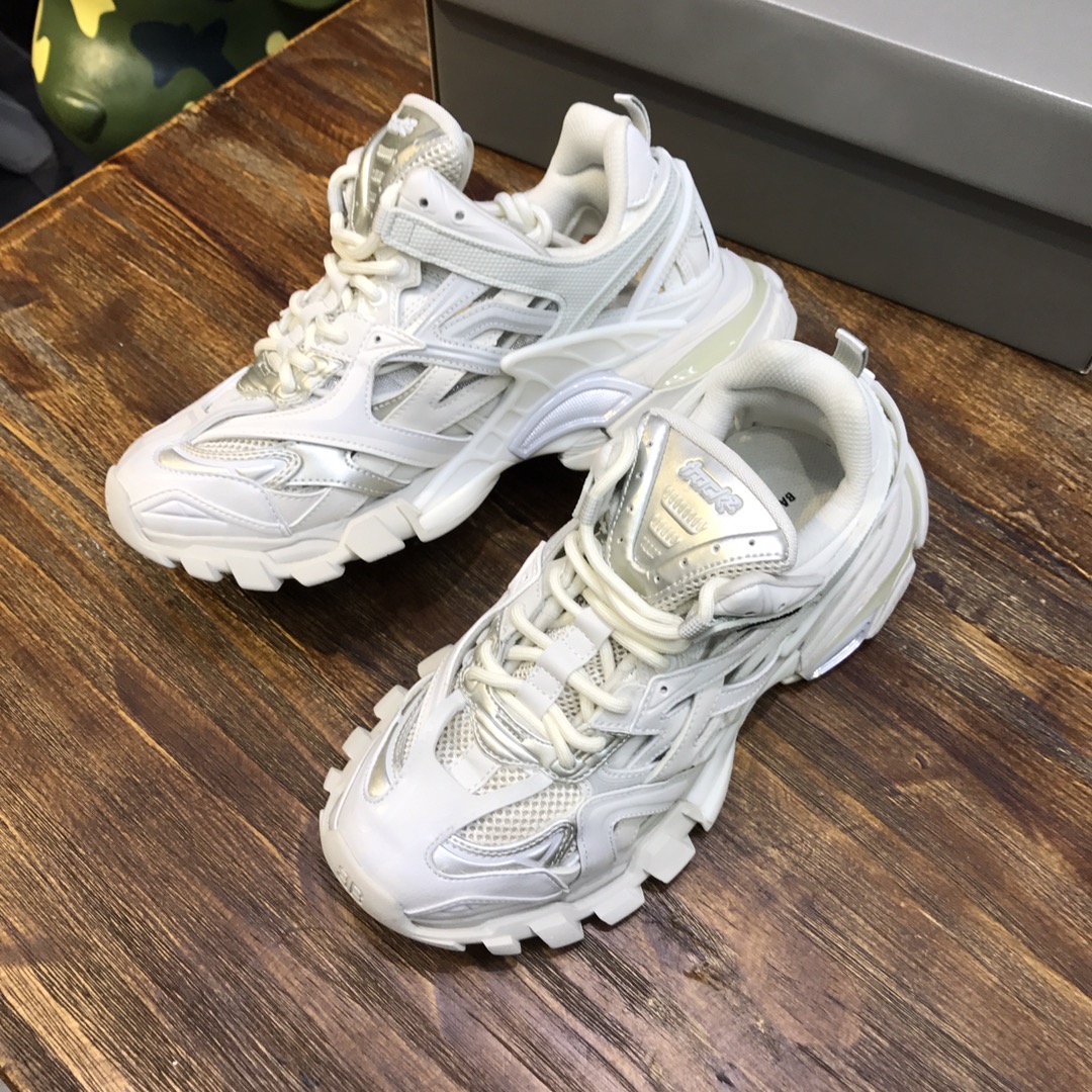 BALENCIAGA Track Trainer LED Sneakers in White