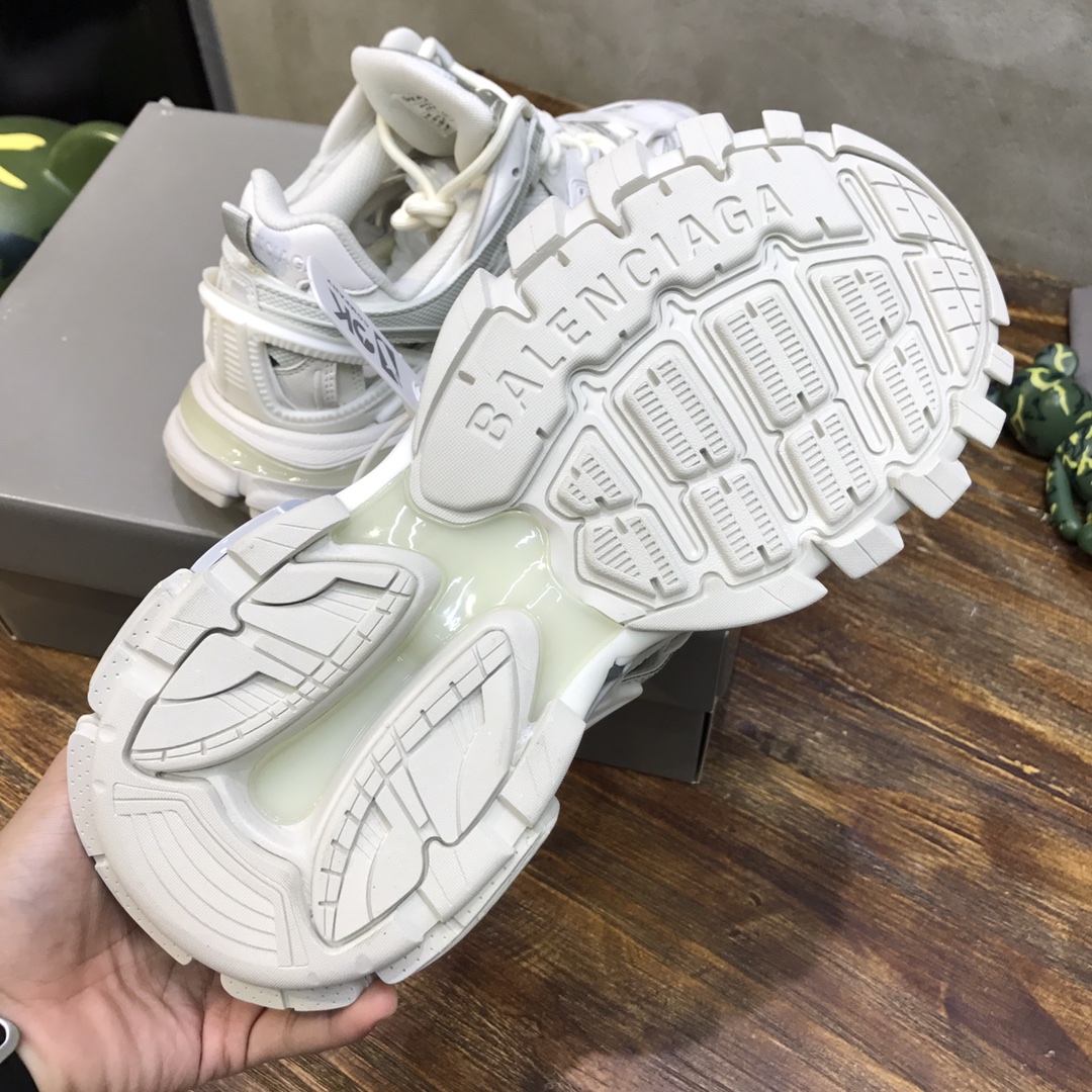 BALENCIAGA Track Trainer LED Sneakers in White