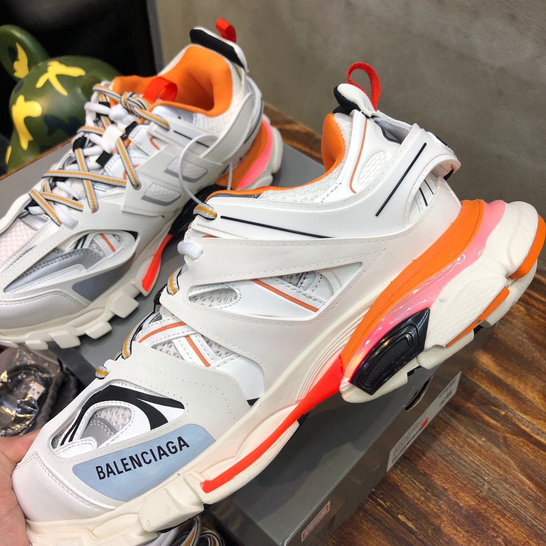 BALENCIAGA Track Trainer LED Sneakers in White