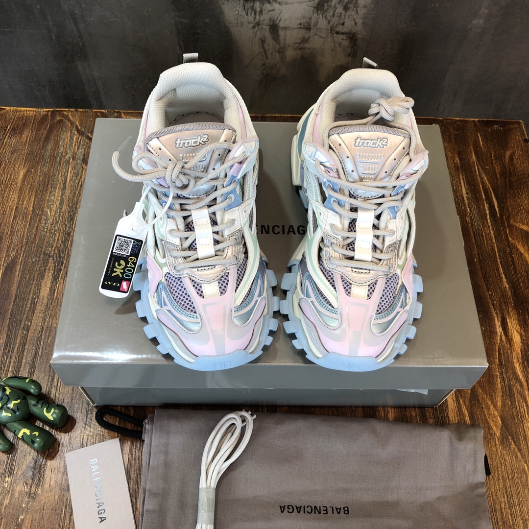 BALENCIAGA Track Trainer LED Sneakers in White