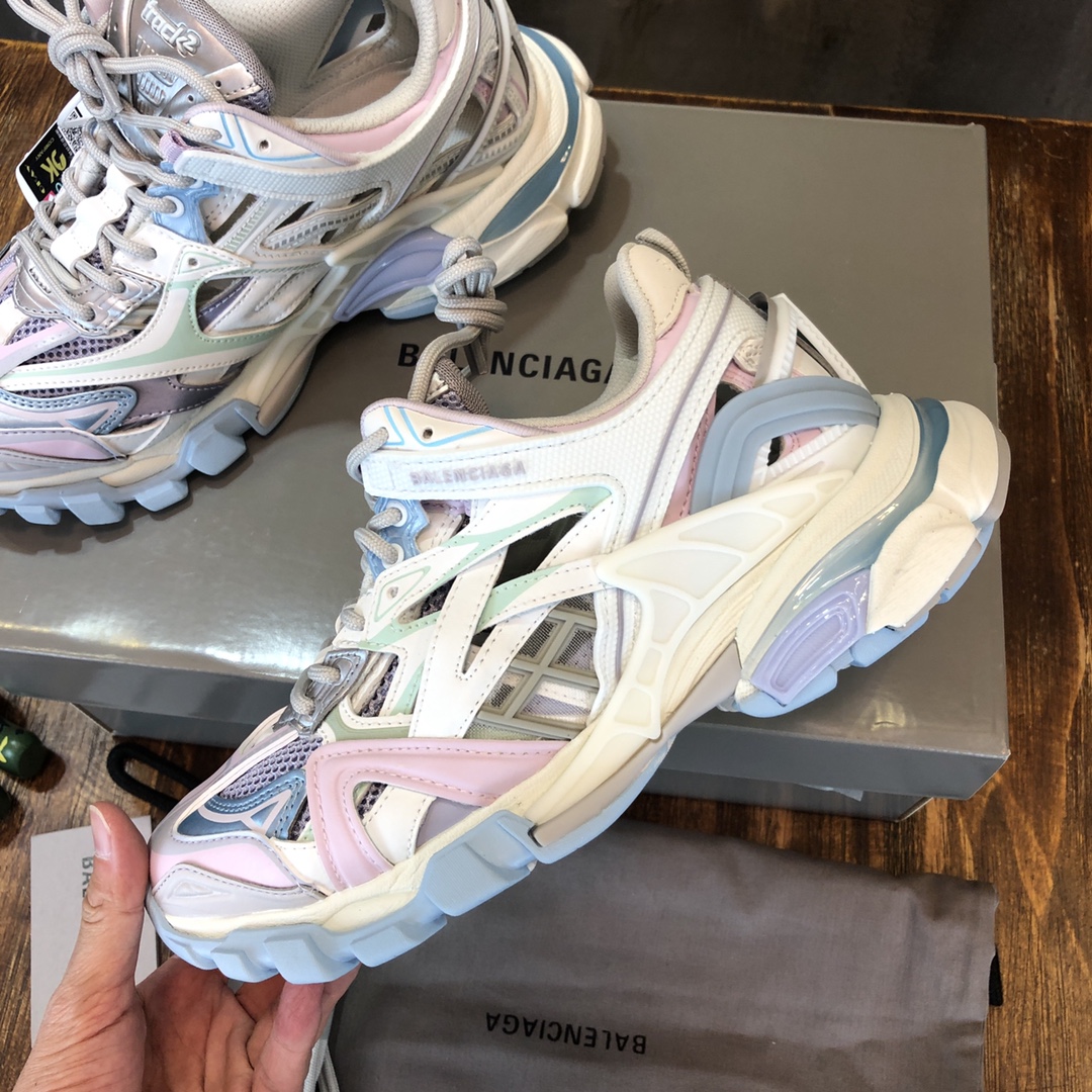 BALENCIAGA Track Trainer LED Sneakers in White