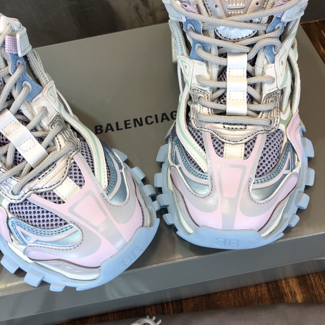 BALENCIAGA Track Trainer LED Sneakers in White