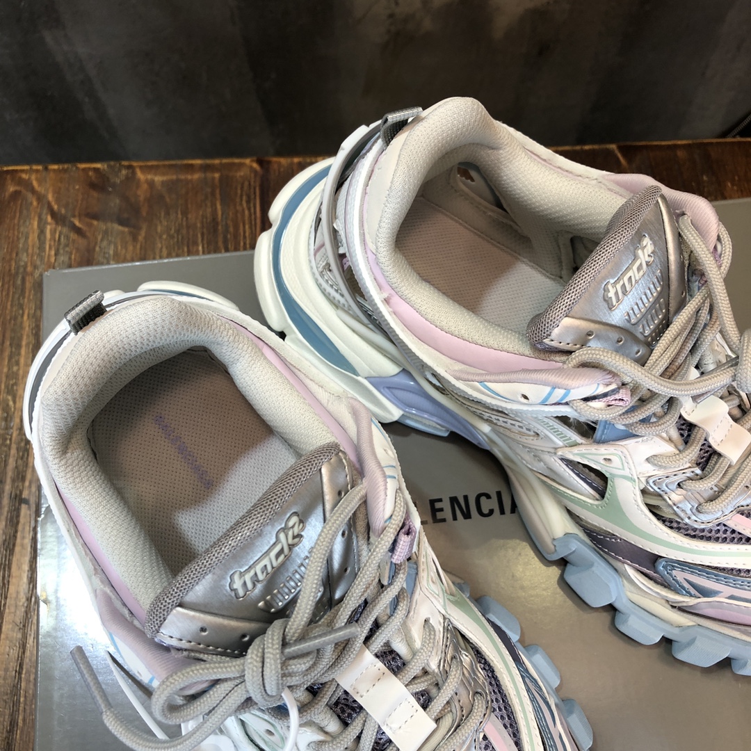 BALENCIAGA Track Trainer LED Sneakers in White