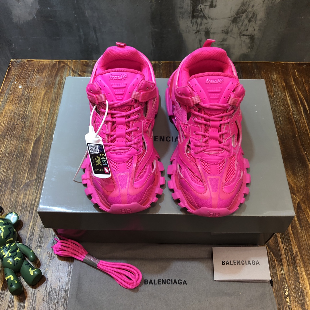 BALENCIAGA Track Trainer LED Sneakers in Red