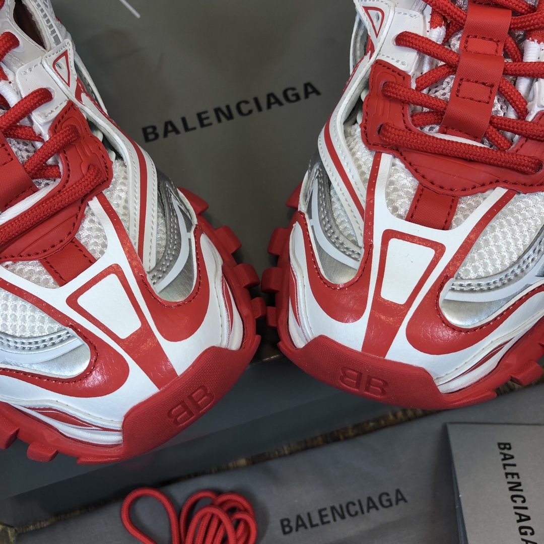 BALENCIAGA Track Trainer LED Sneakers in Red