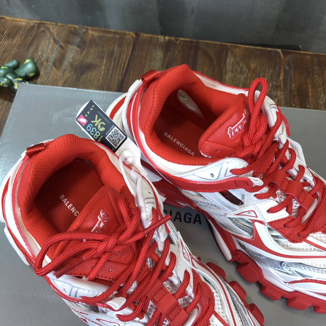 BALENCIAGA Track Trainer LED Sneakers in Red