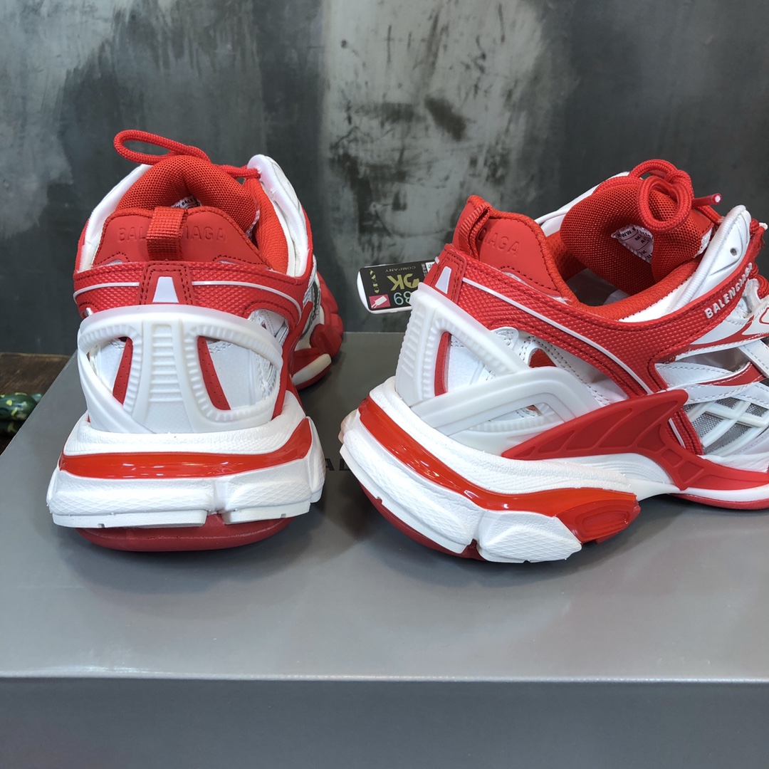 BALENCIAGA Track Trainer LED Sneakers in Red