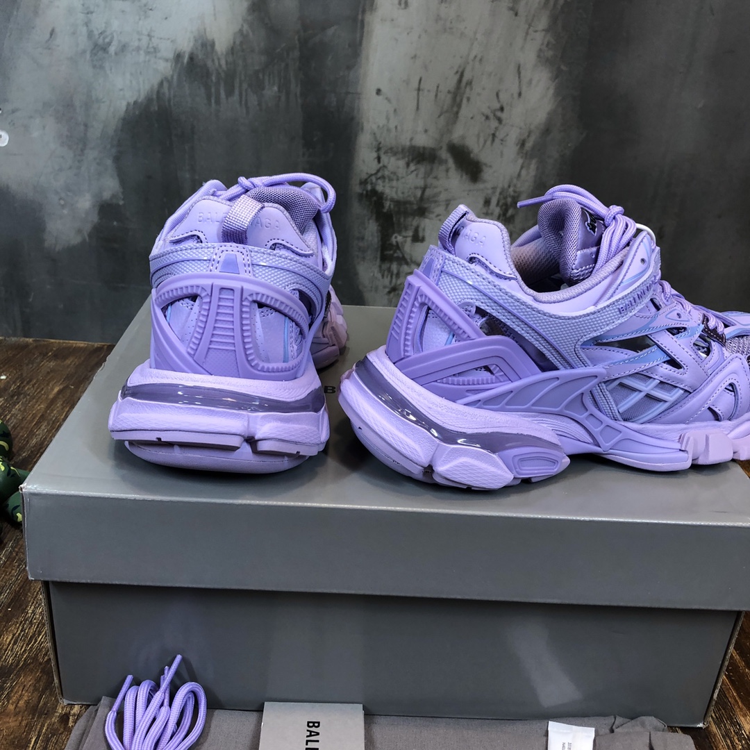 BALENCIAGA Track Trainer LED Sneakers in Purple