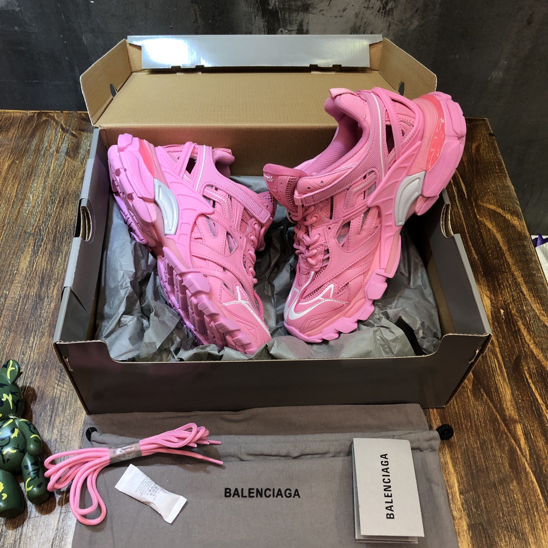 BALENCIAGA Track Trainer LED Sneakers in Pink