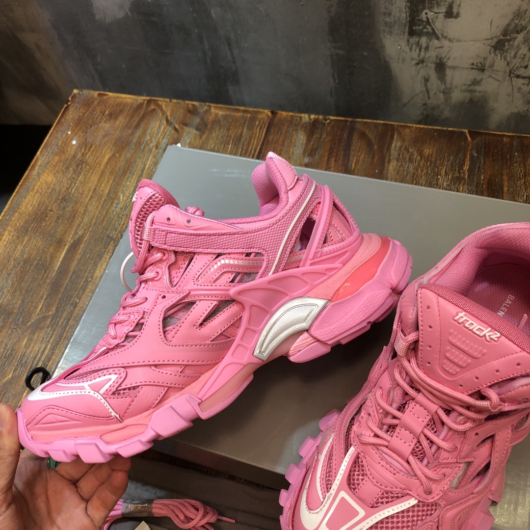 BALENCIAGA Track Trainer LED Sneakers in Pink