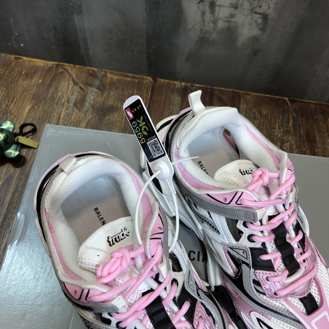 BALENCIAGA Track Trainer LED Sneakers in Pink