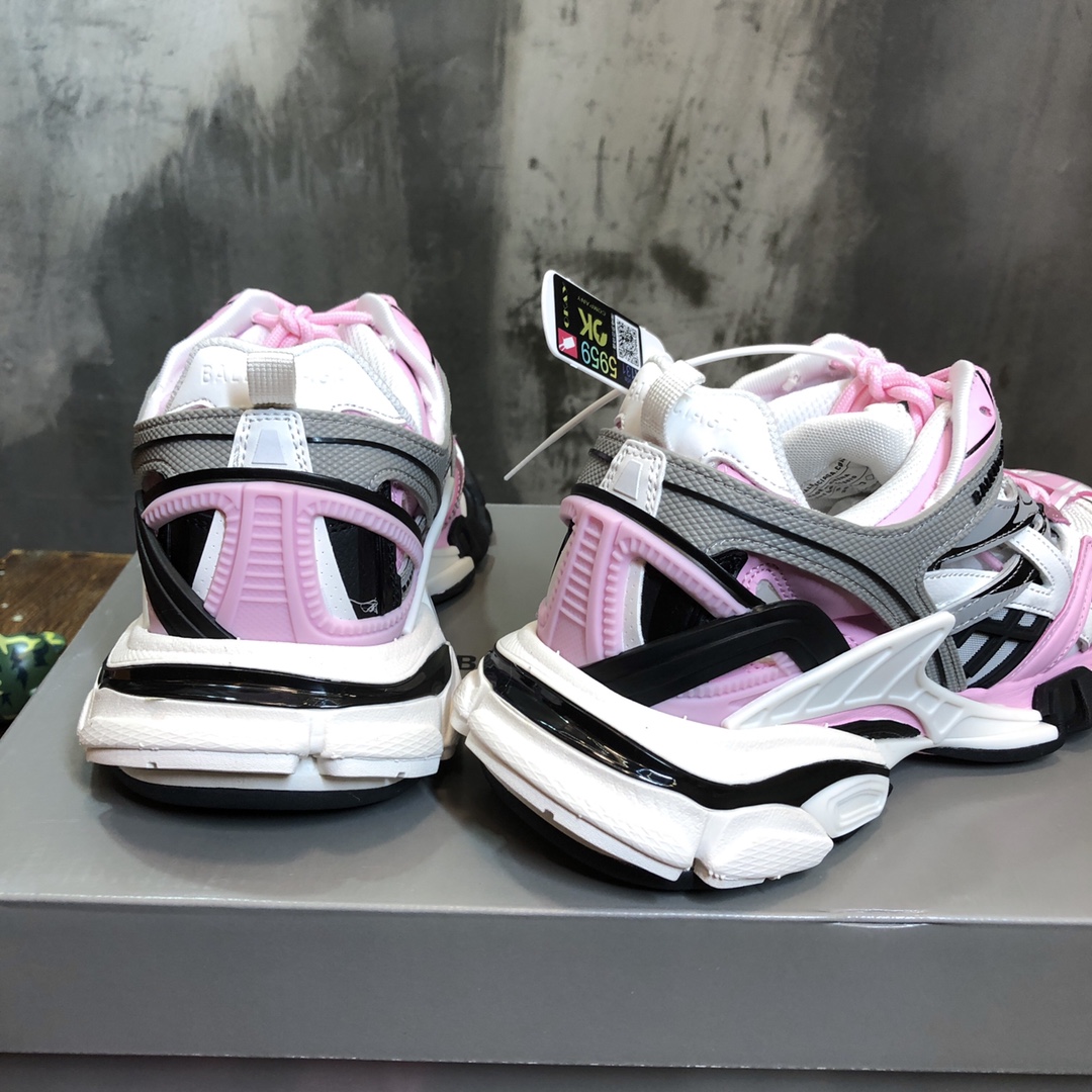 BALENCIAGA Track Trainer LED Sneakers in Pink