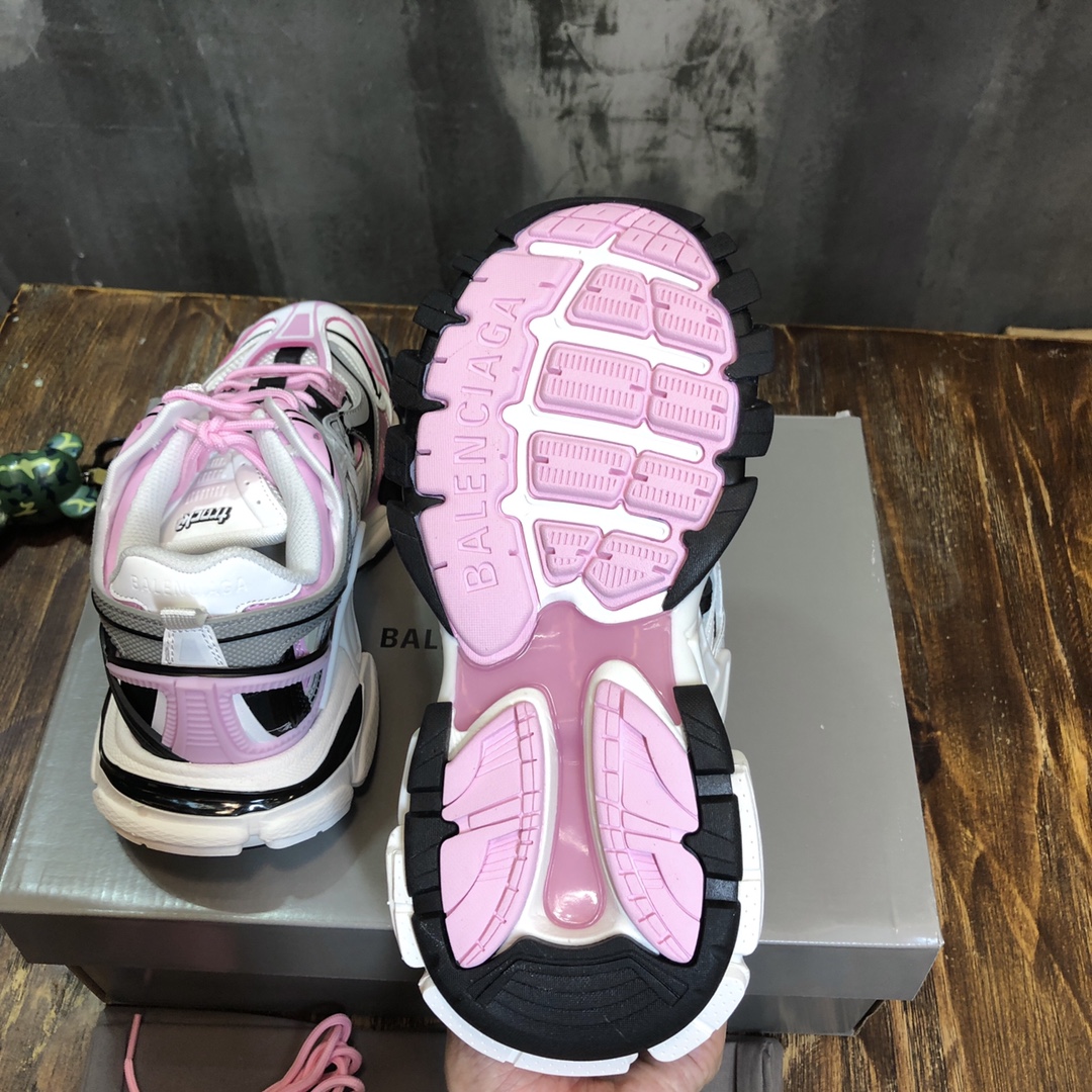 BALENCIAGA Track Trainer LED Sneakers in Pink