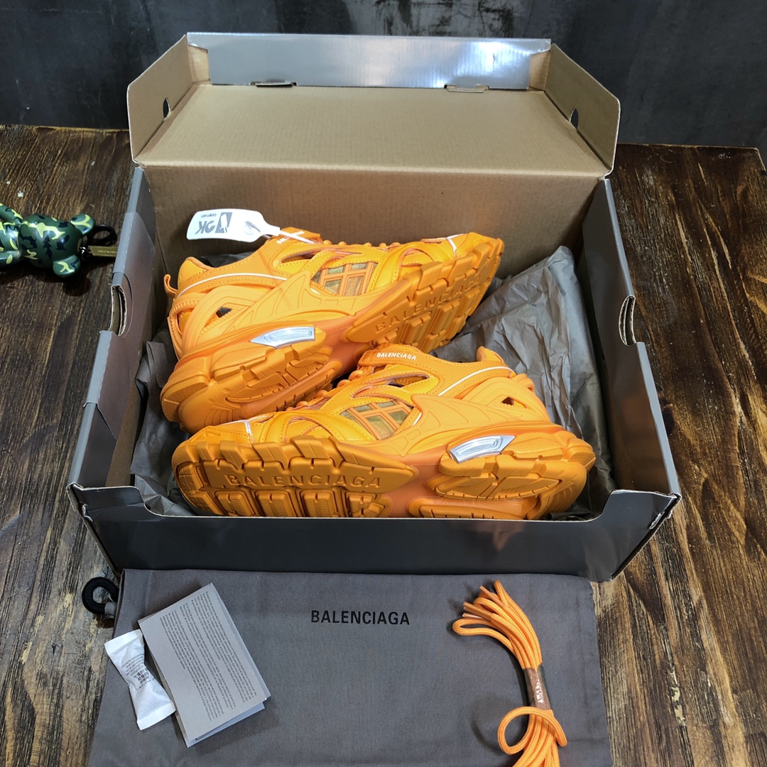 BALENCIAGA Track Trainer LED Sneakers in Orange
