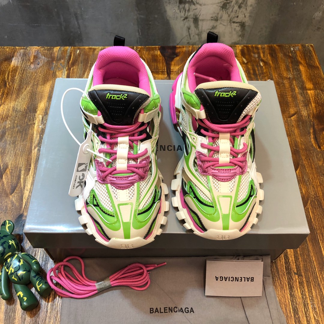 BALENCIAGA Track Trainer LED Sneakers in Green
