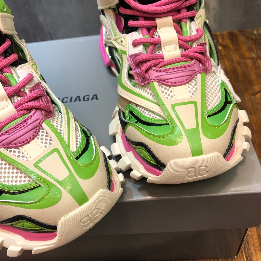 BALENCIAGA Track Trainer LED Sneakers in Green