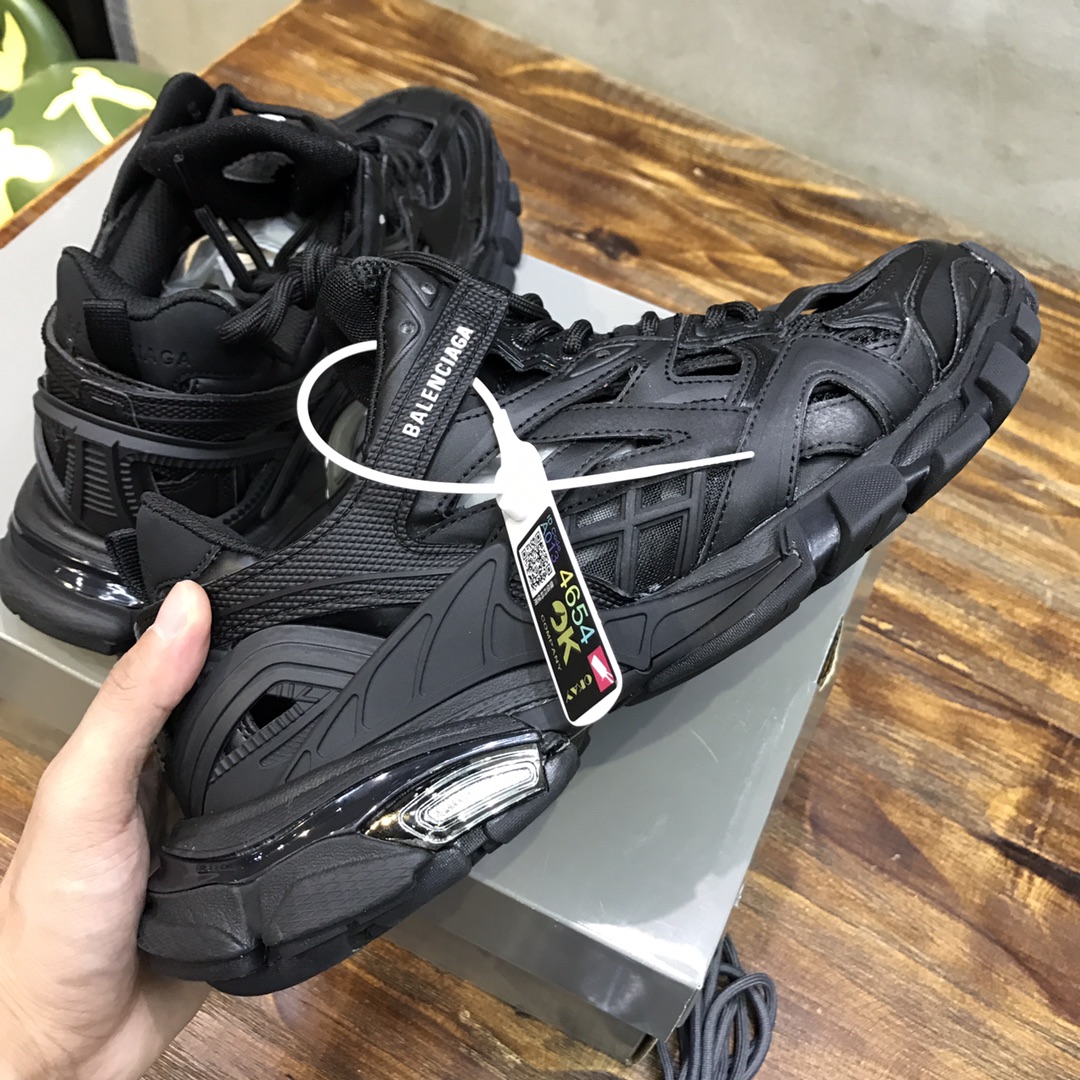 BALENCIAGA Track Trainer LED Sneakers in Black