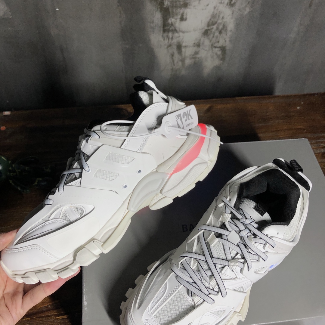 BALENCIAGA Track Trainer LED Sneakers in Beige