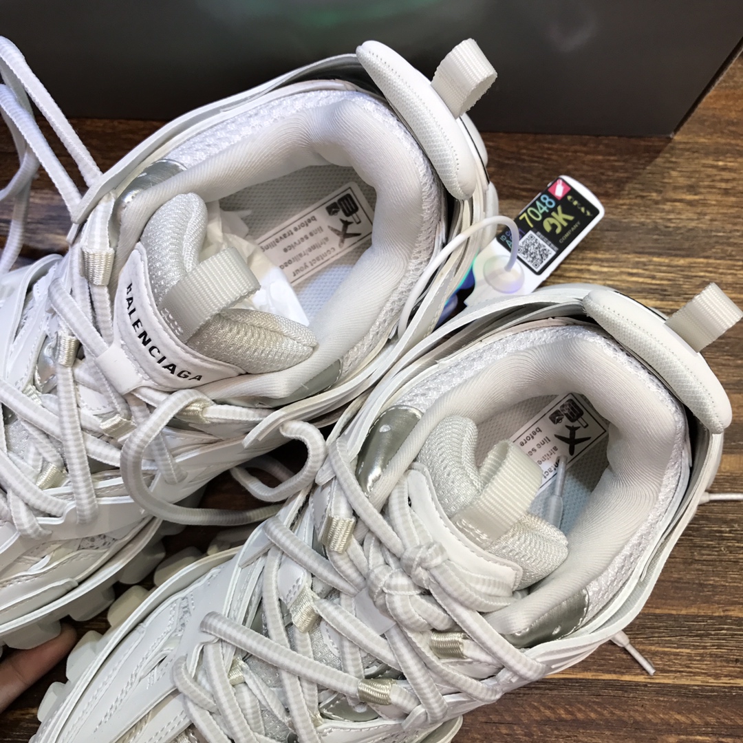 BALENCIAGA Track Trainer LED Sneakers in Beige