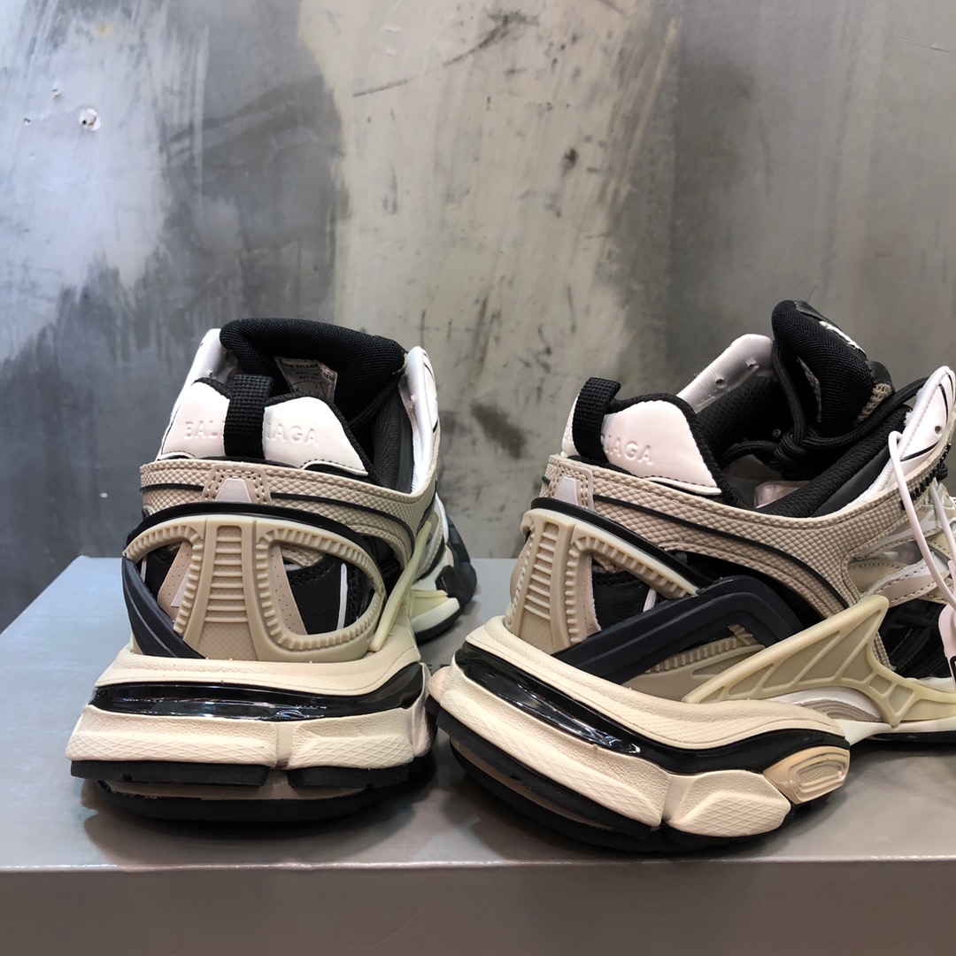 BALENCIAGA Track Trainer LED Sneakers in Beige