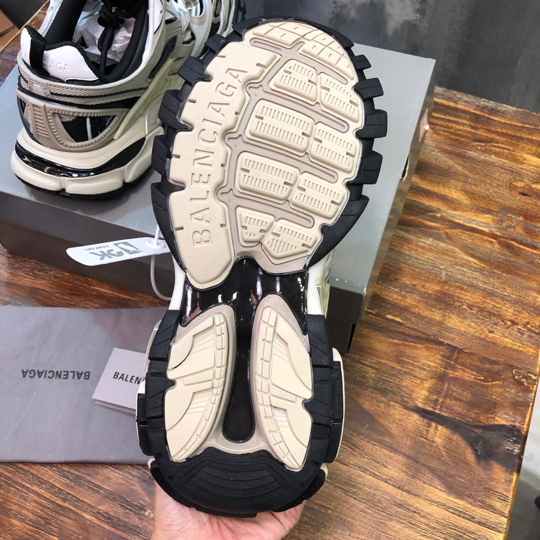 BALENCIAGA Track Trainer LED Sneakers in Beige