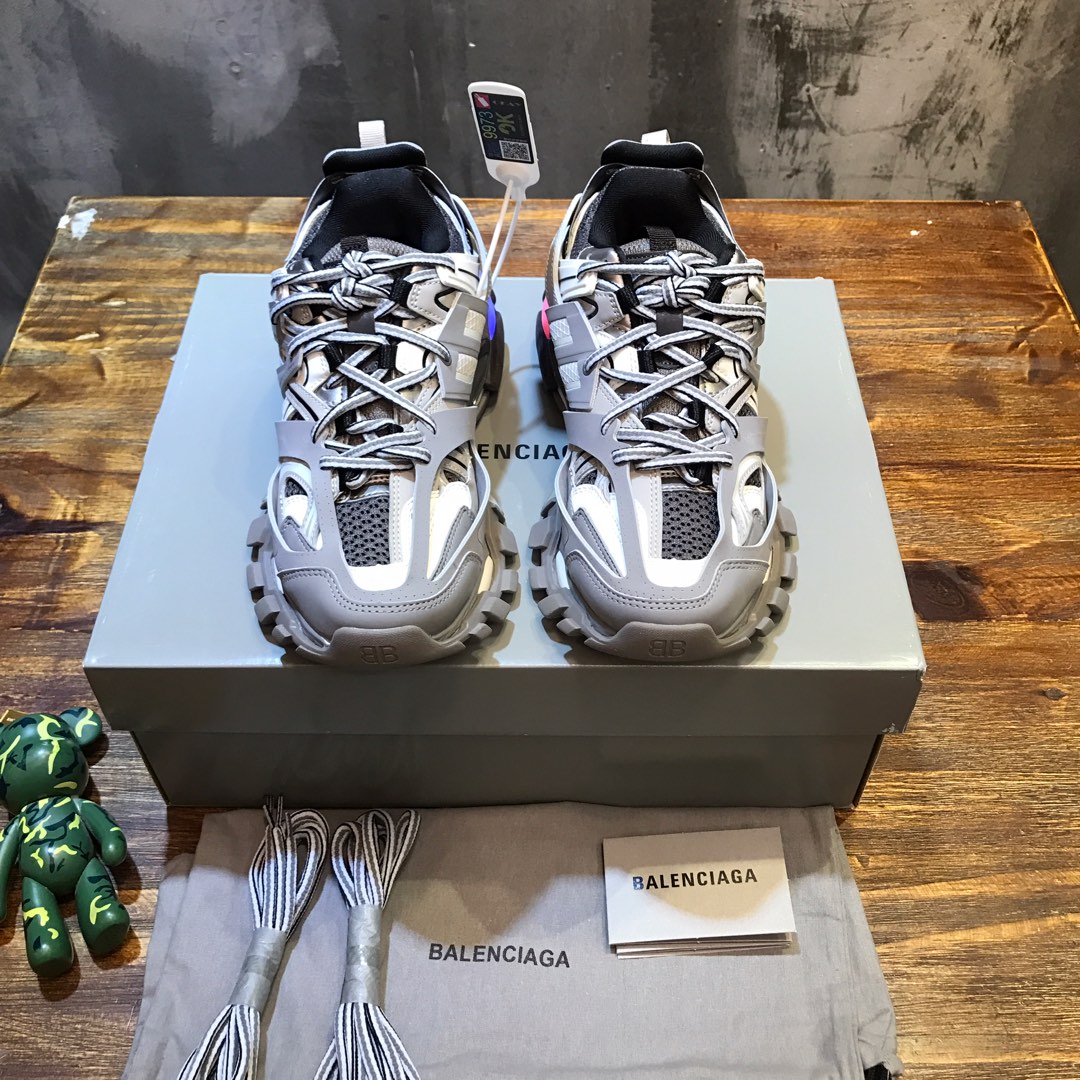 BALENCIAGA Track Trainer LED Sneakers  in Grey