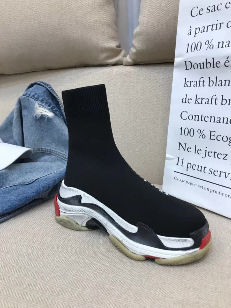 Balenciaga Custom Speed Trainer X Triple S Sneaker Black Triple012