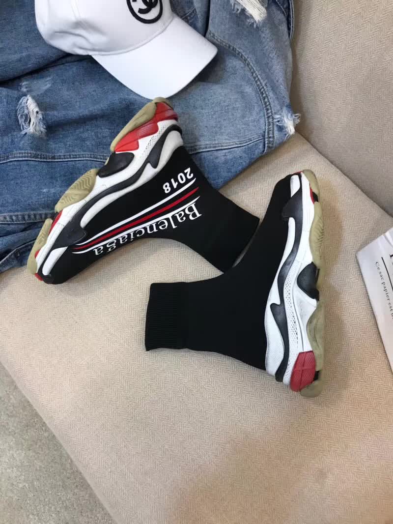 Balenciaga Custom Speed Trainer X Triple S Sneaker Black Triple012