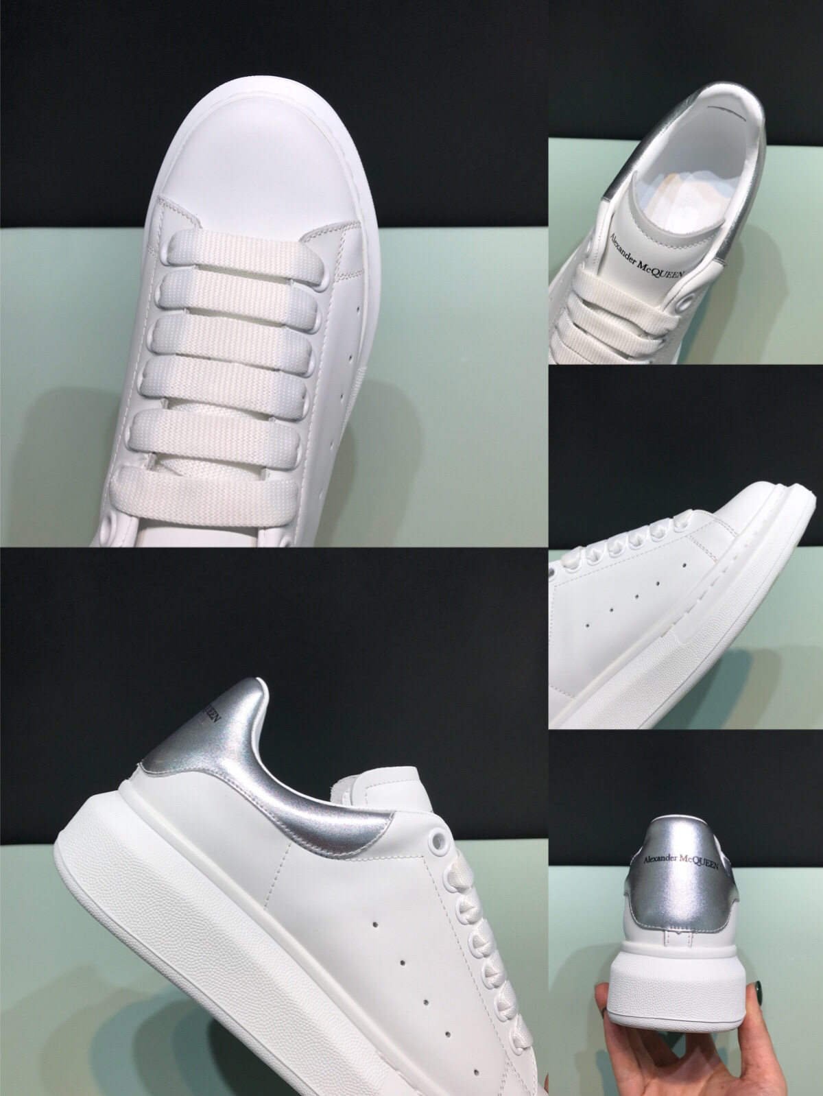 Alexander McQueen Sneaker Oversized Slive Heel