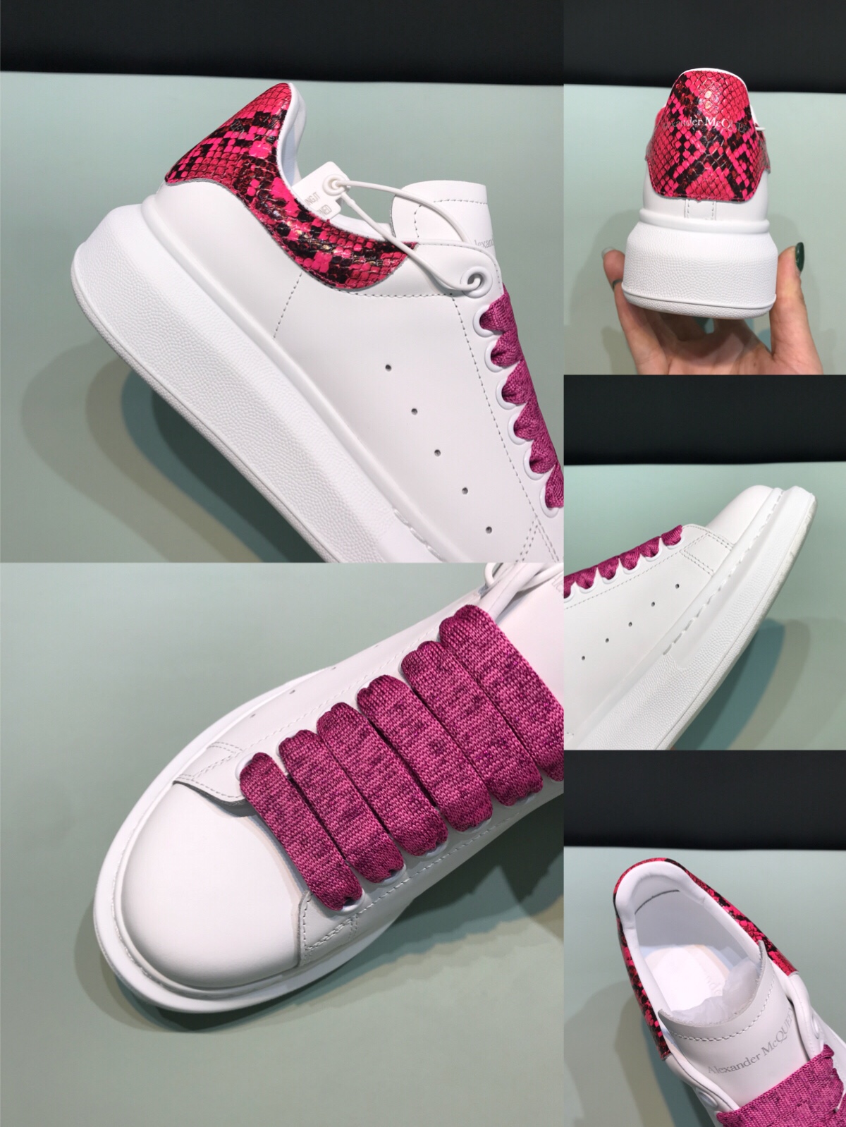 Alexander McQueen Sneaker Oversized Pink Lace-up