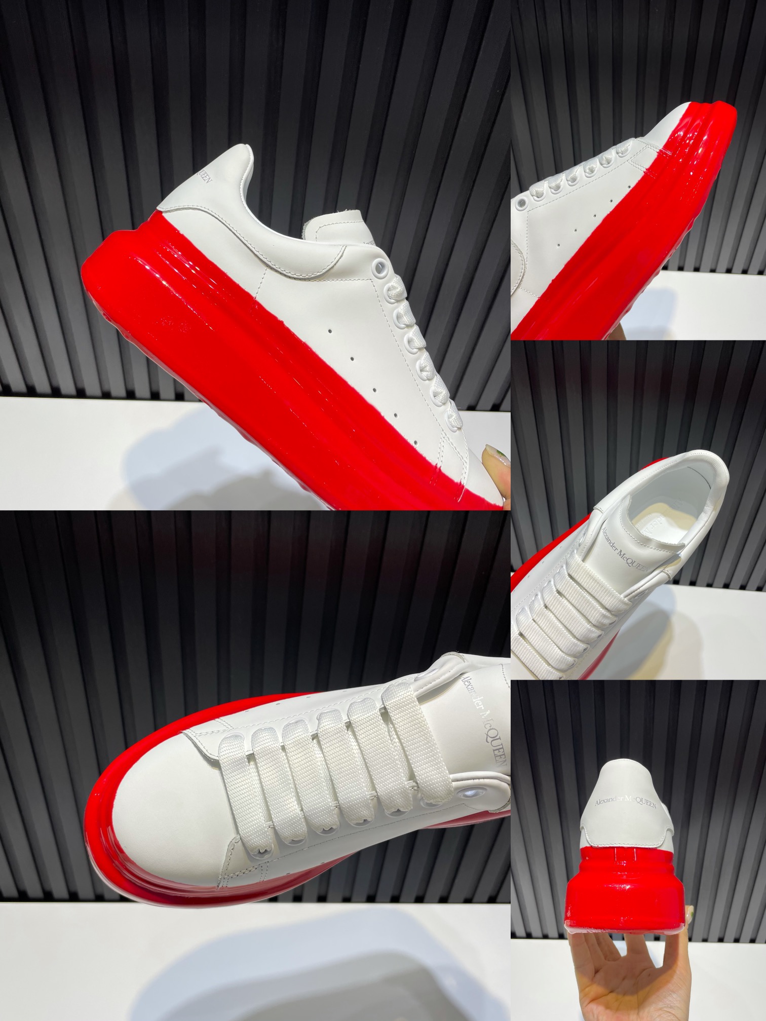Alexander McQueen Sneaker Oversized in Red Heel
