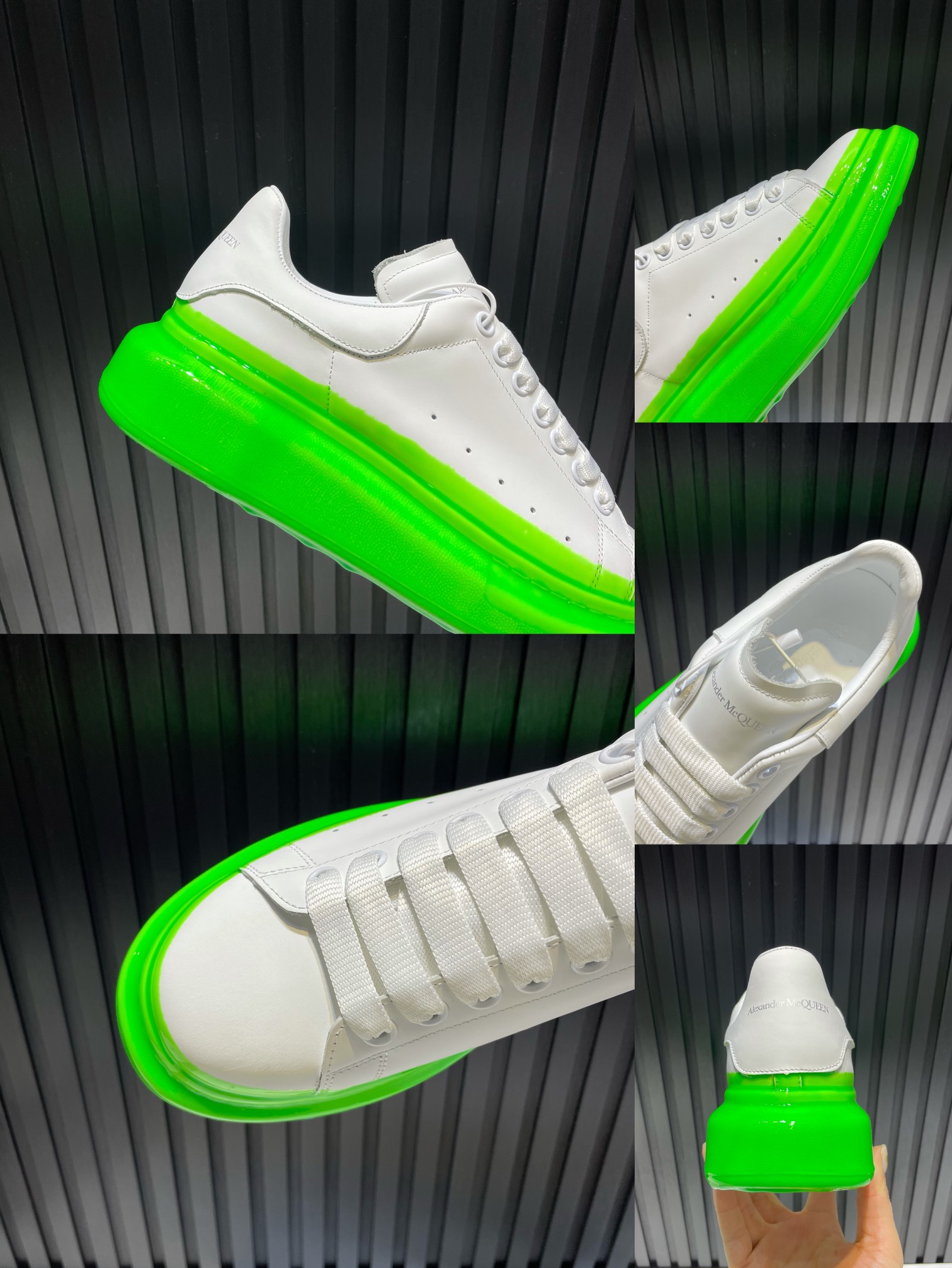 Alexander McQueen Sneaker Oversized in Green Heel