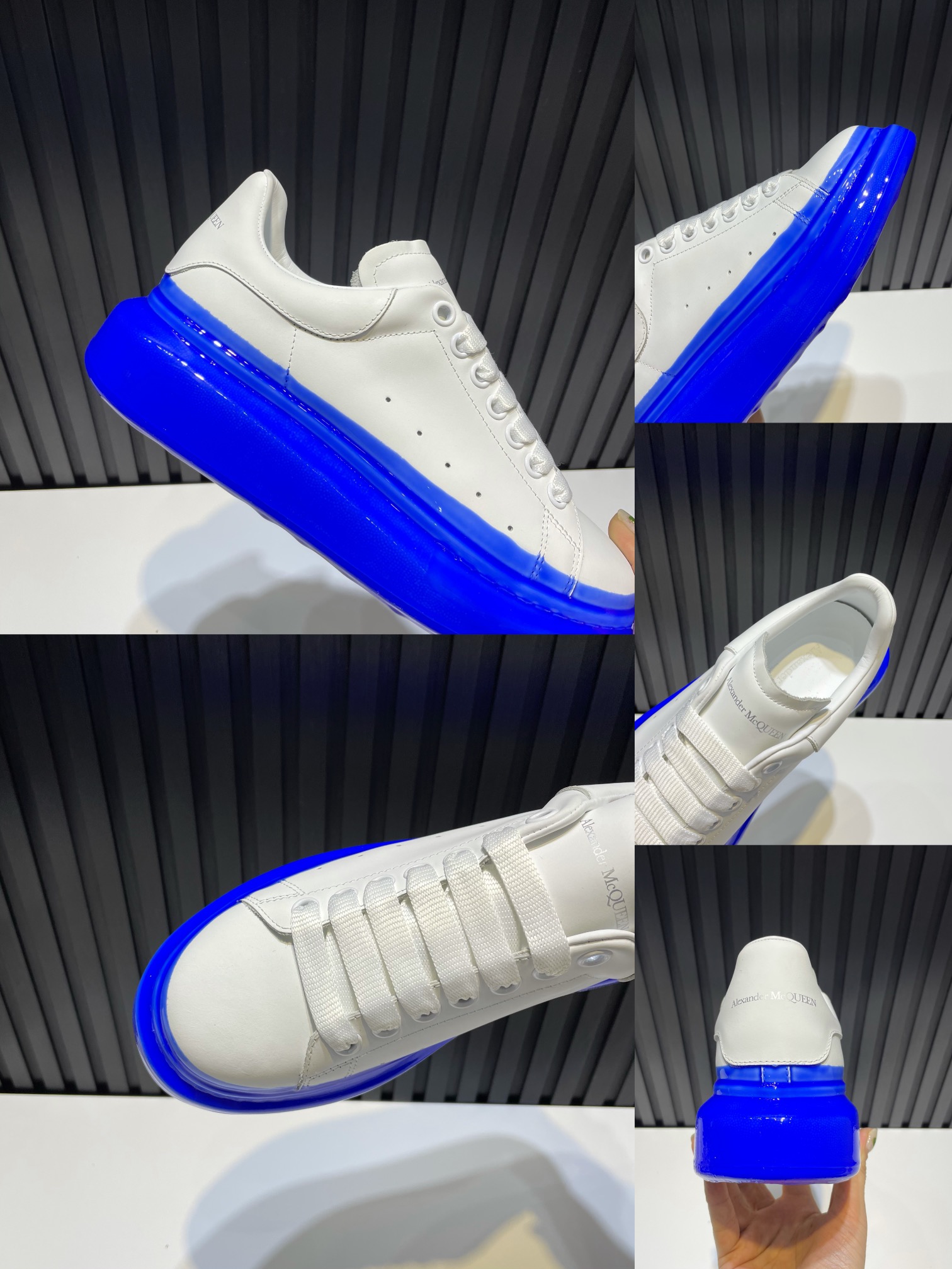 Alexander McQueen Sneaker Oversized in Blue Heel