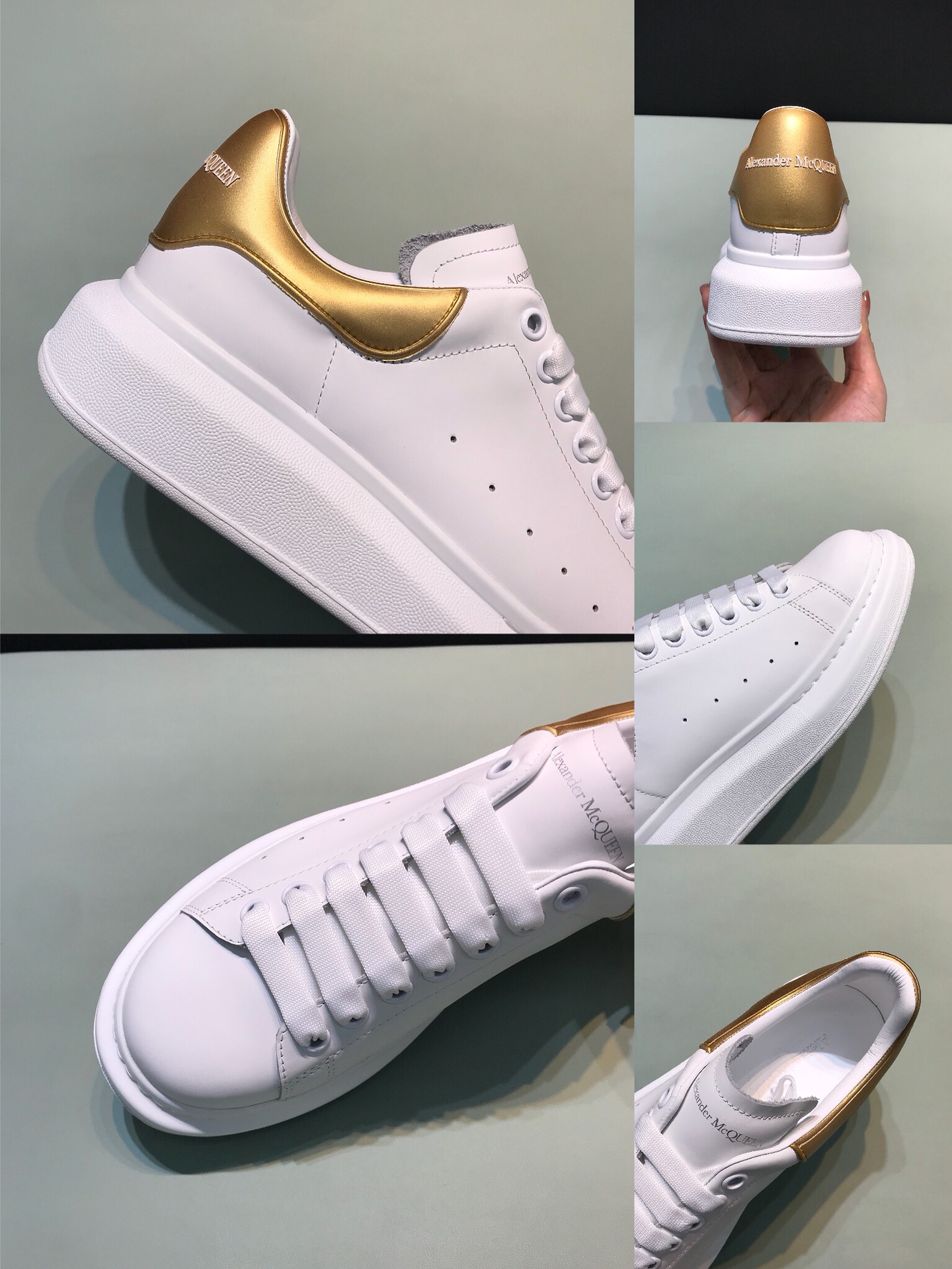 Alexander McQueen Sneaker Oversized Gold Heel