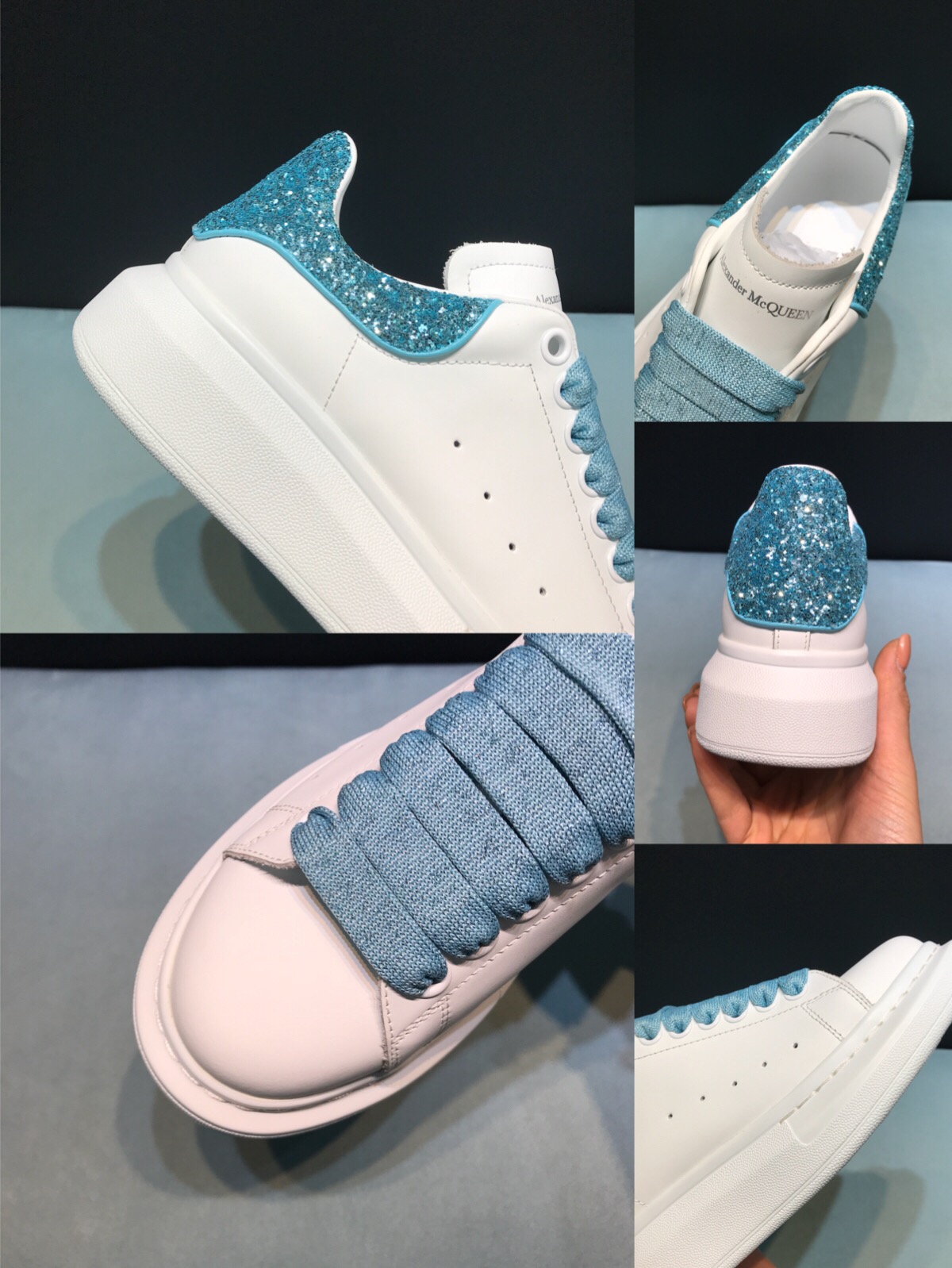 Alexander McQueen Sneaker Oversized Blue Lace-up