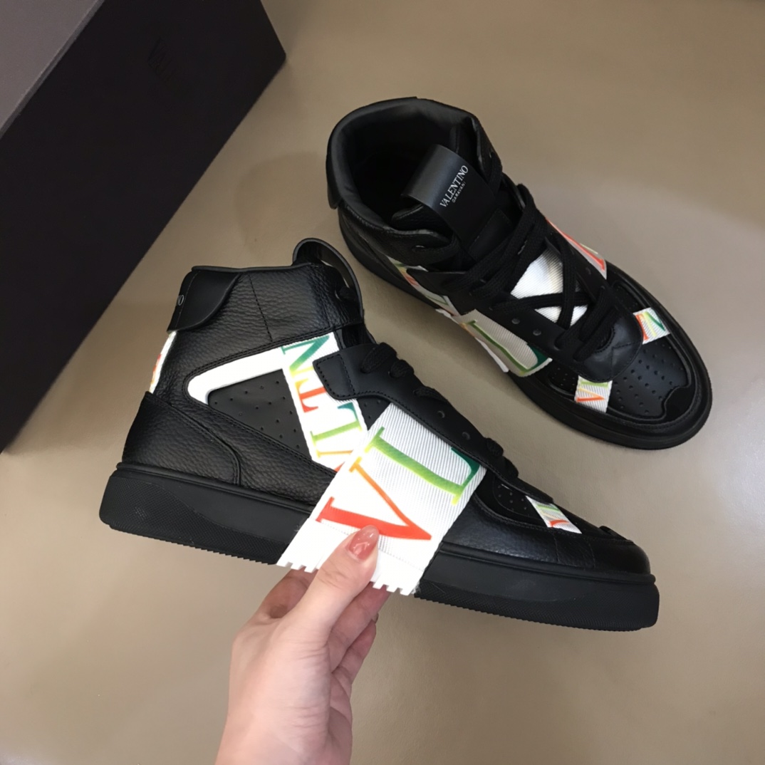 Valentino Sneaker High-Top Calfskin with Bands