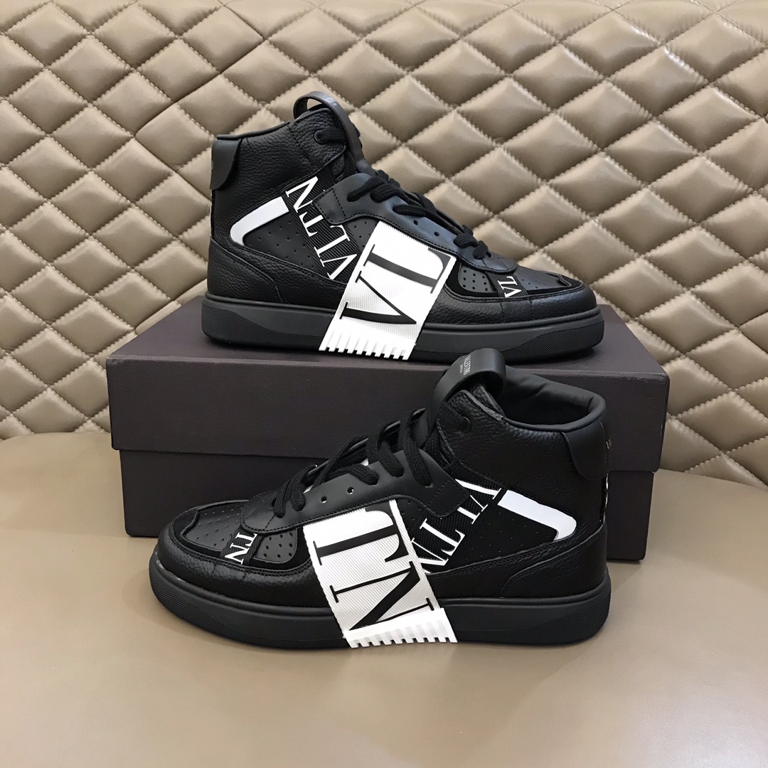 Valentino Sneaker High-Top Calfskin with Bands