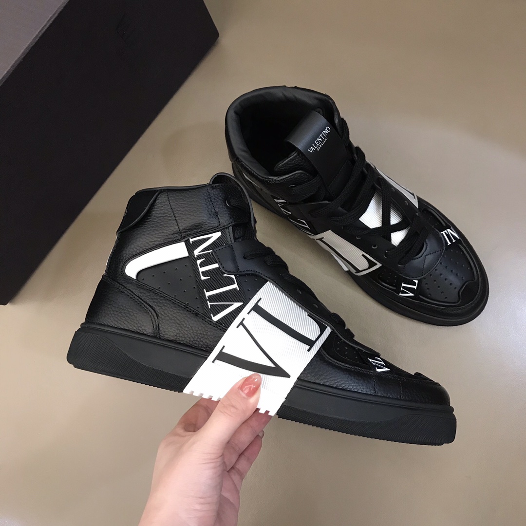 Valentino Sneaker High-Top Calfskin with Bands