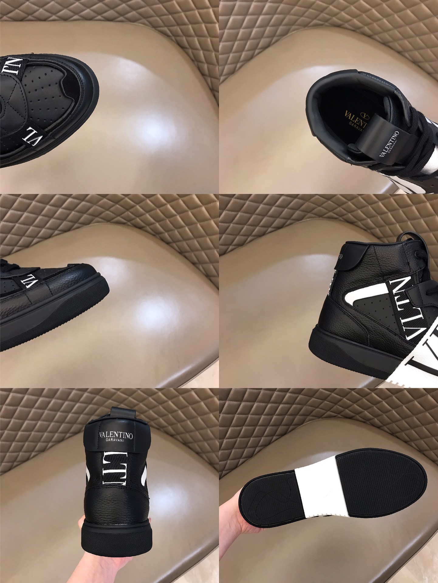 Valentino Sneaker High-Top Calfskin with Bands