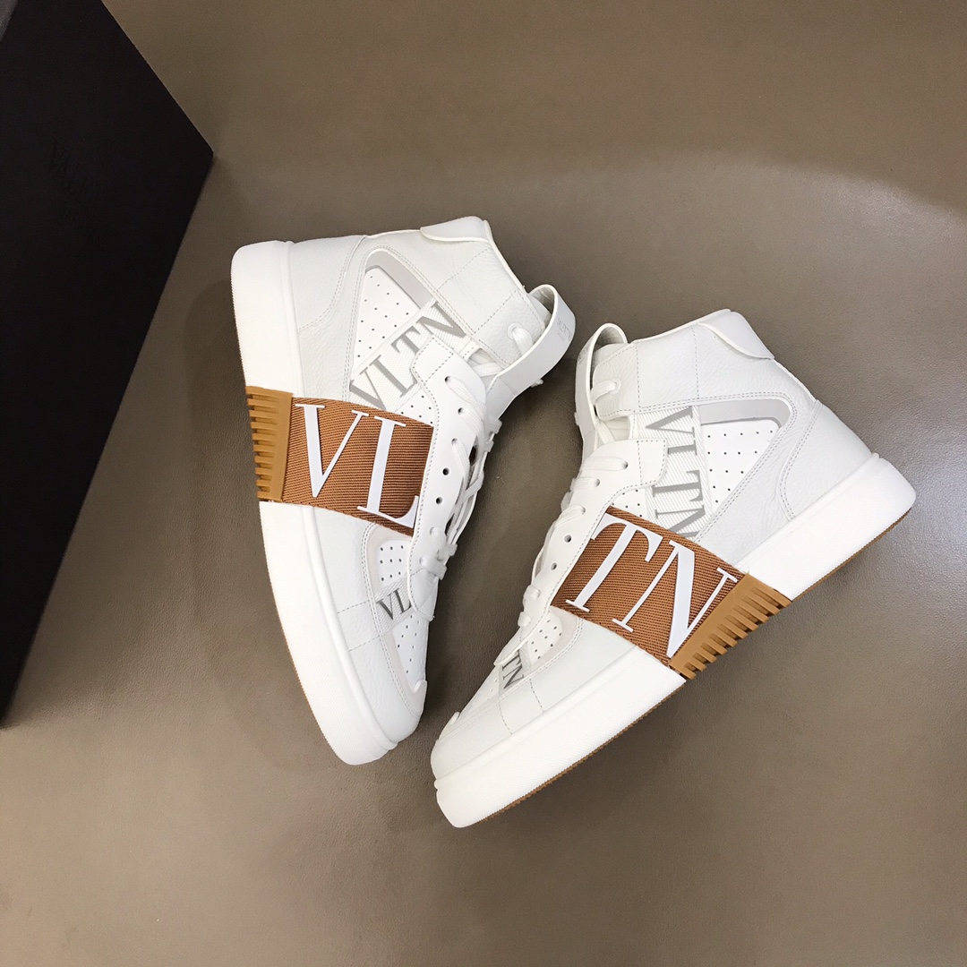 Valentino Sneaker High-Top Calfskin with Bands