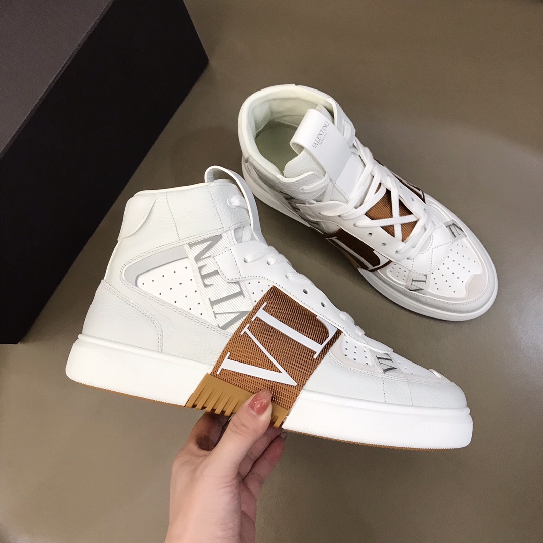 Valentino Sneaker High-Top Calfskin with Bands