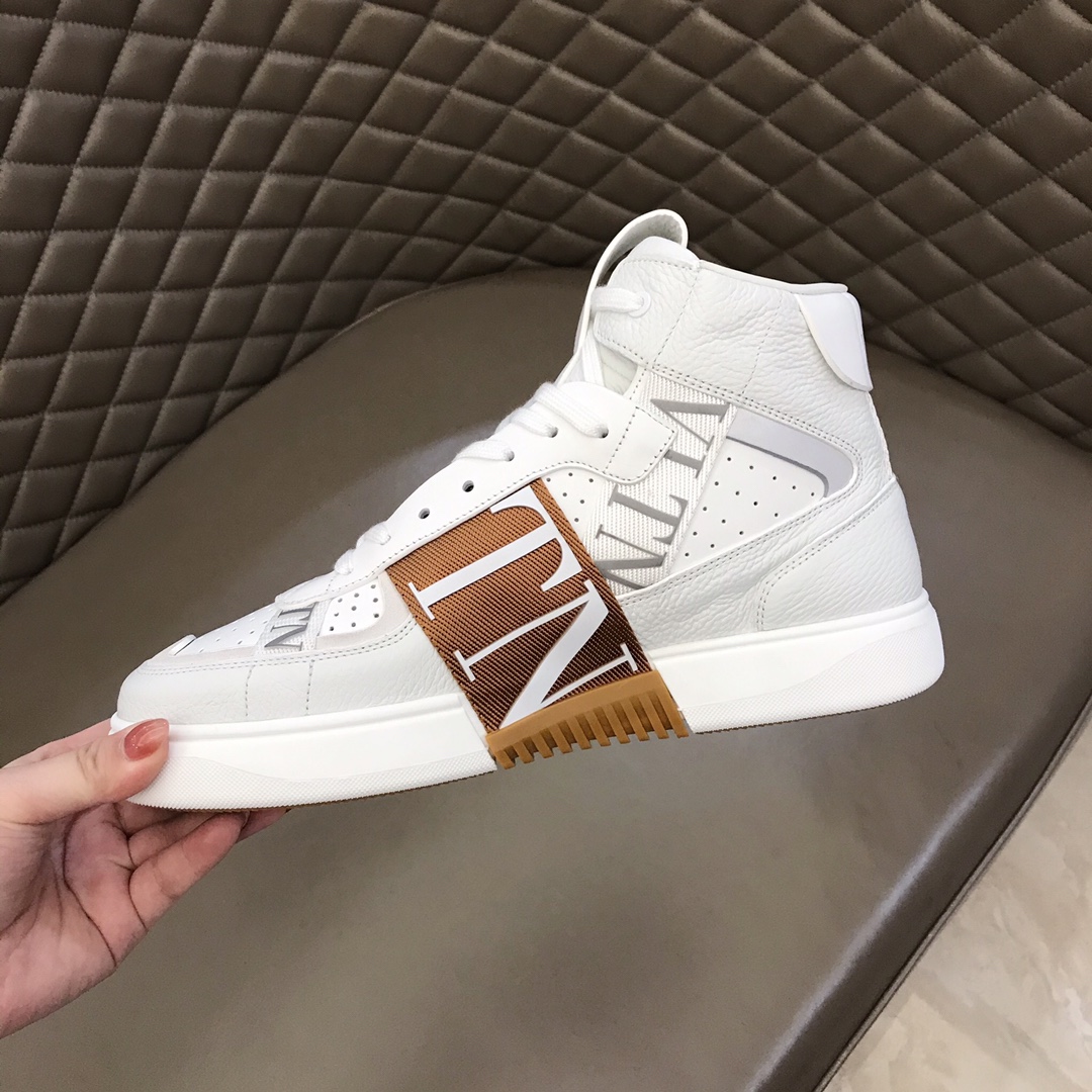 Valentino Sneaker High-Top Calfskin with Bands