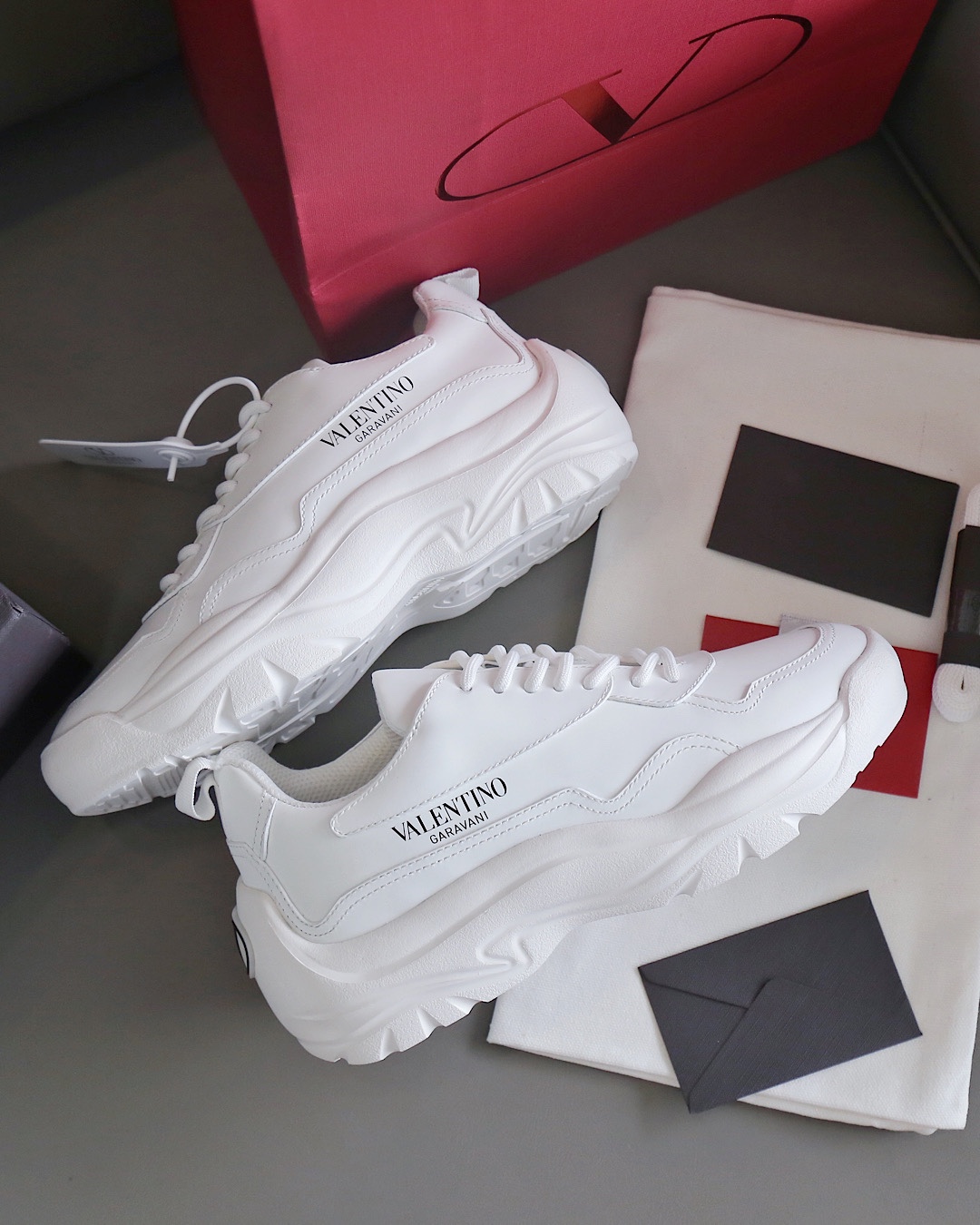 Valentino Sneaker Gumboy Calfskin in White