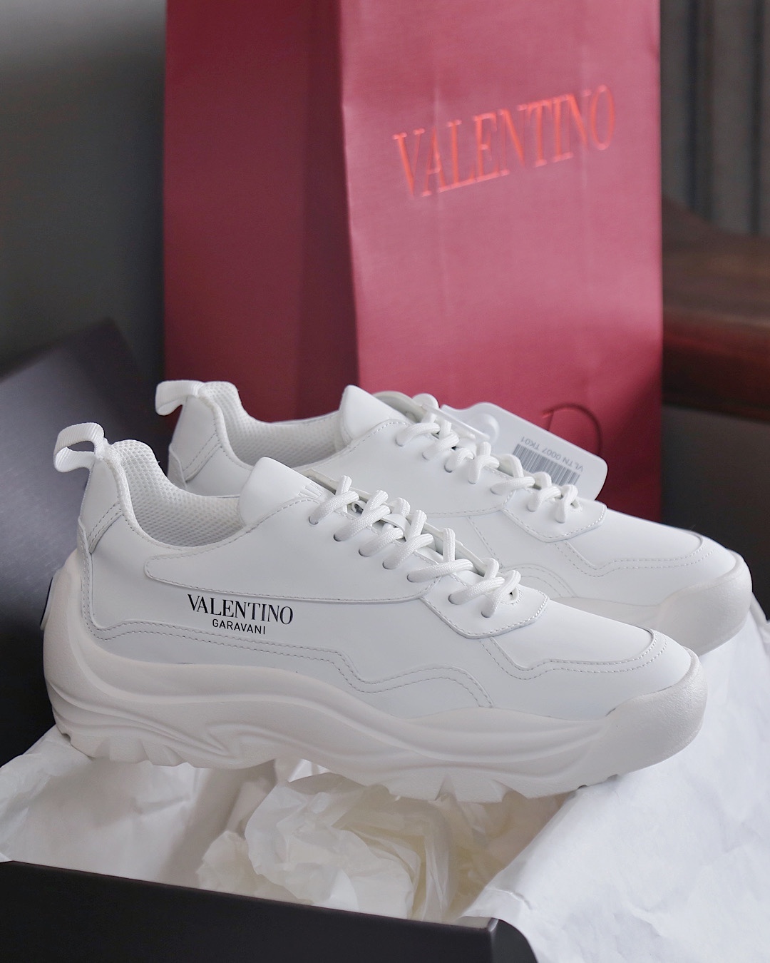 Valentino Sneaker Gumboy Calfskin in White