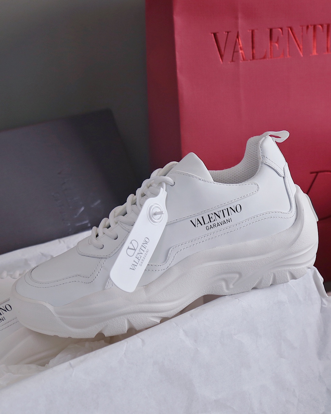 Valentino Sneaker Gumboy Calfskin in White