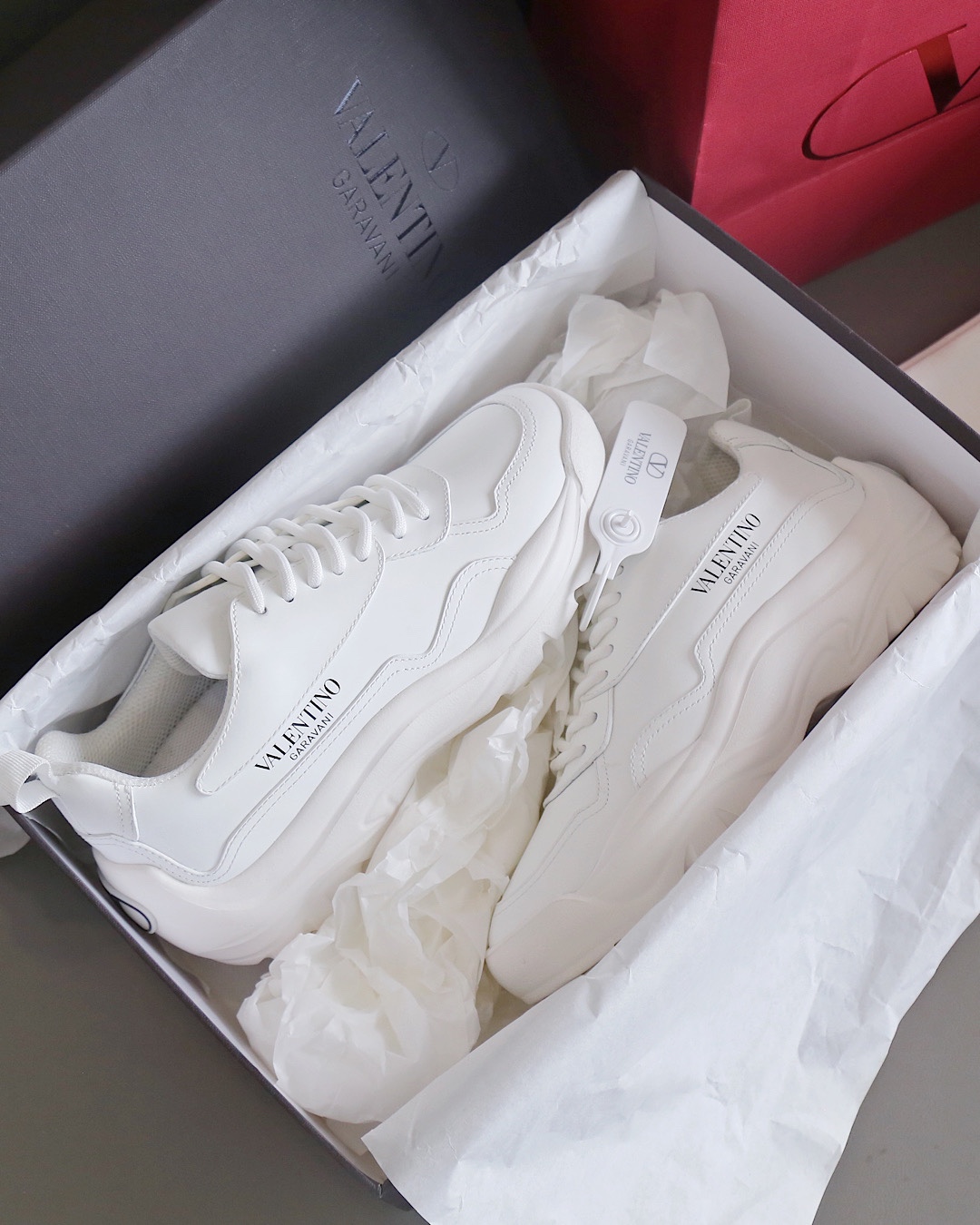 Valentino Sneaker Gumboy Calfskin in White