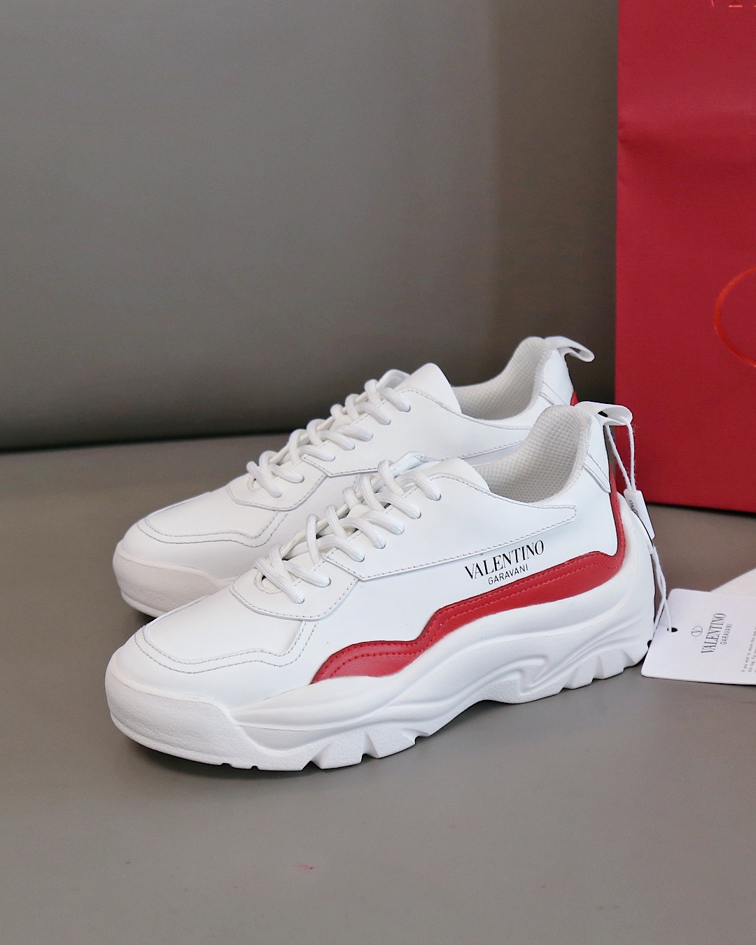 Valentino Sneaker Gumboy Calfskin in Red