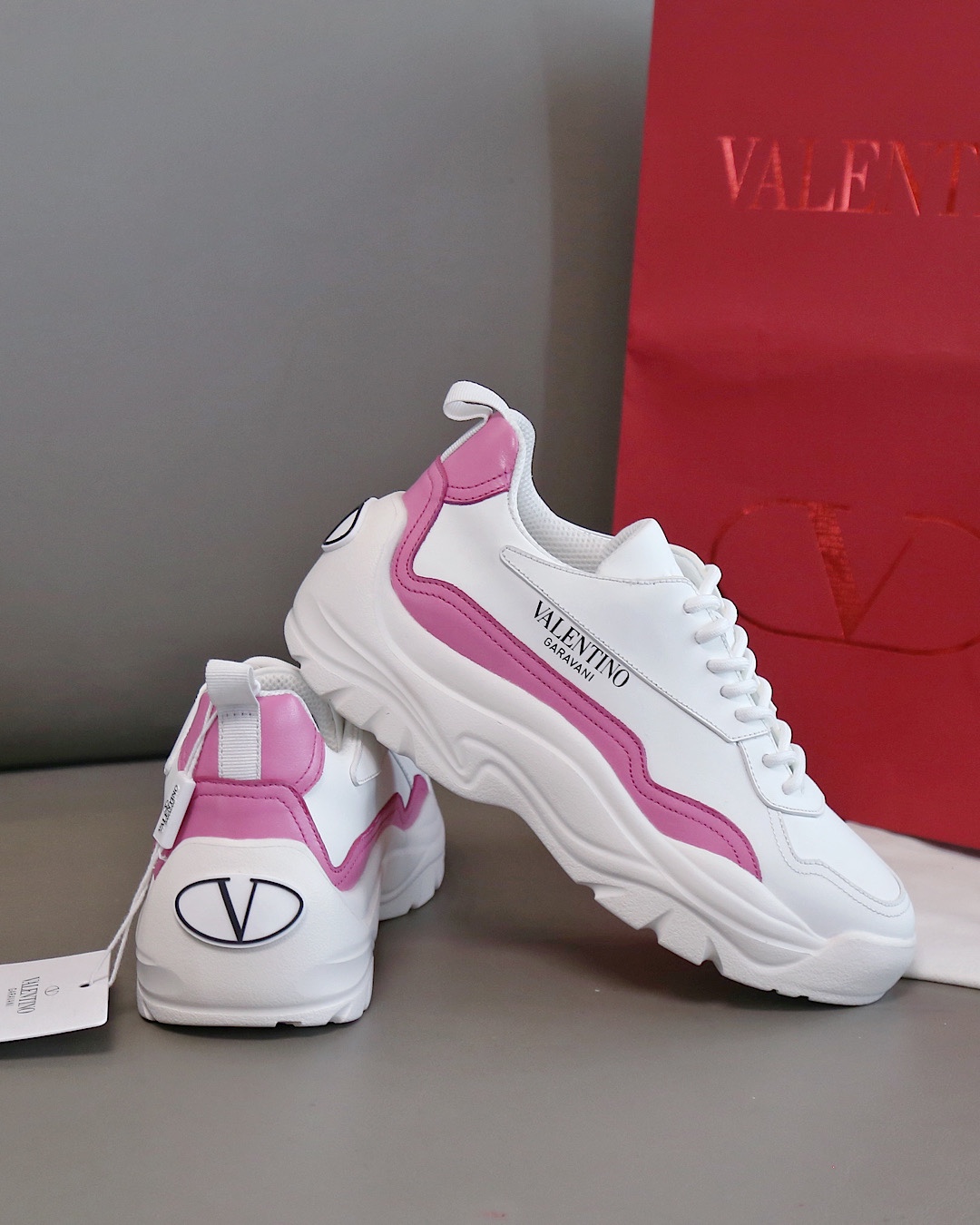 Valentino Sneaker Gumboy Calfskin in Pink